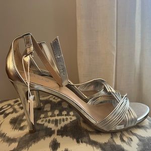 Silver strappy sandal